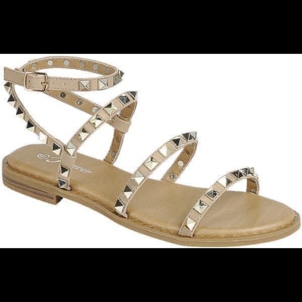 Brand new never worn studded sandals size 9
